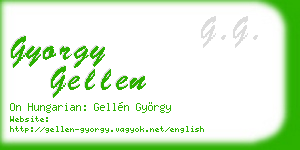 gyorgy gellen business card