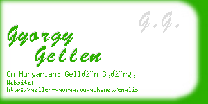 gyorgy gellen business card